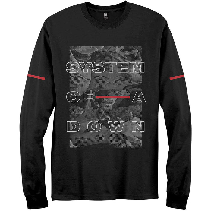 System of a Down Unisex Long Sleeved T-shirt - Eye Collage Rock Off