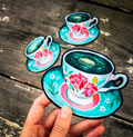 Teacup Galaxy Glitter Sticker