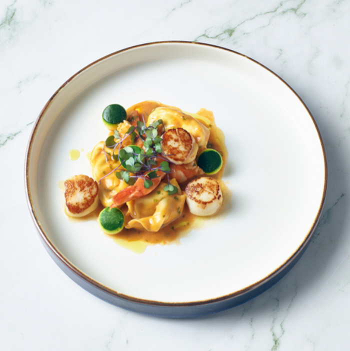 Terra Porcelain Aqua Blue Two Tone Presentation Plate 26cm (Box Of 6)