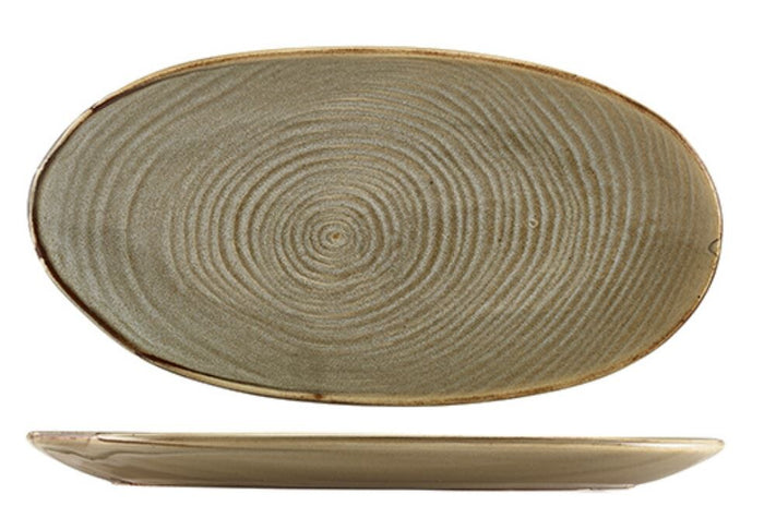 Terra Porcelain Organic Platter 31cm x 16cm (Box Of 6)