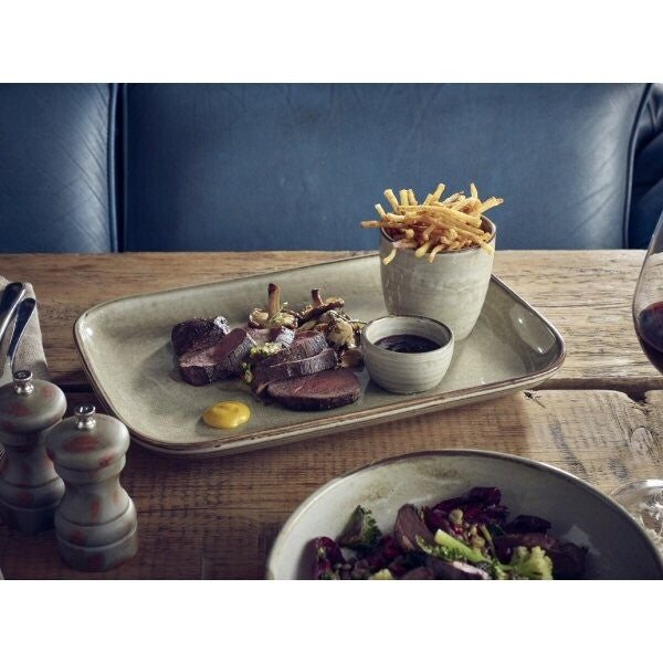 Terra Porcelain Rectangular Plate 24cm x 16.5cm (Box Of 12)