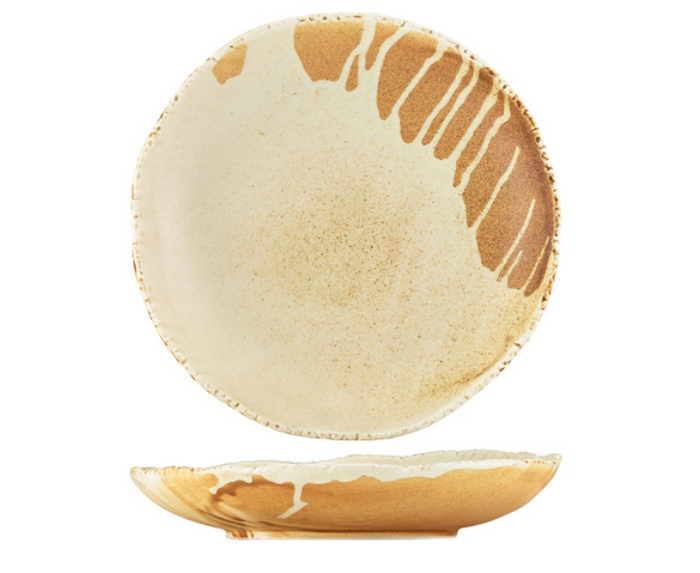 Terra Porcelain Roko Sand Coupe Bowl 23cm (Box Of 3)