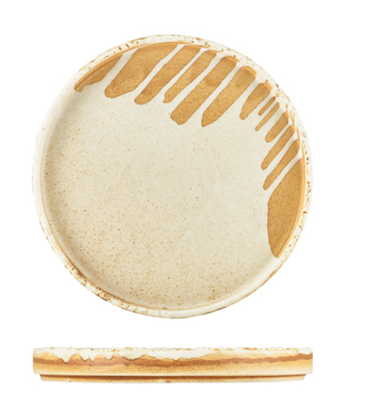 Terra Porcelain Roko Sand Presentation Plate 21cm (Box Of 4)