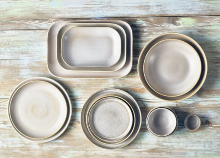 Terra Stoneware Antigo Barley Coupe Plate 19cm (Box Of 6)