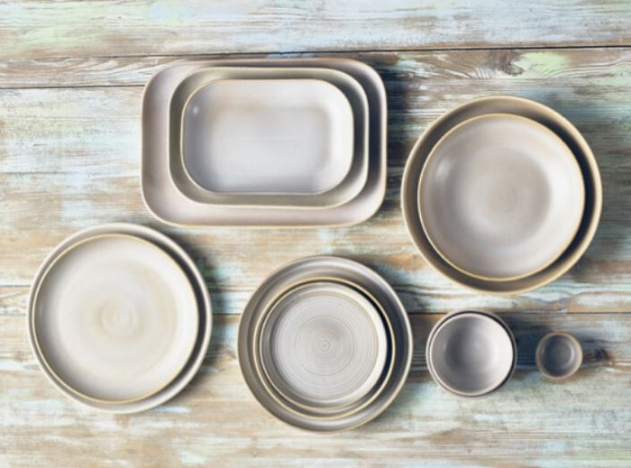 Terra Stoneware Antigo Barley Coupe Plate 24cm (Box Of 6)