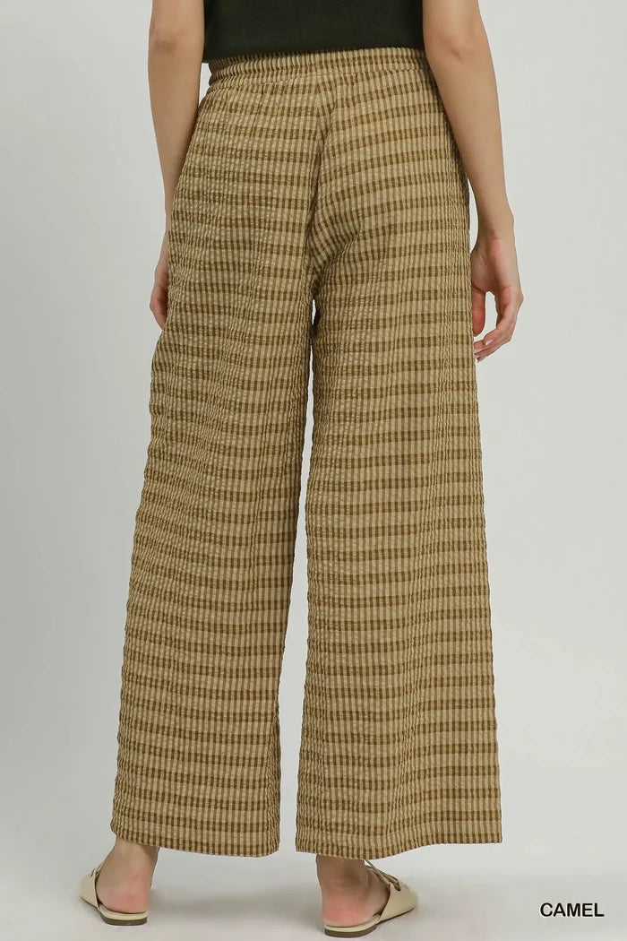 Textured Woven Pull on Pants