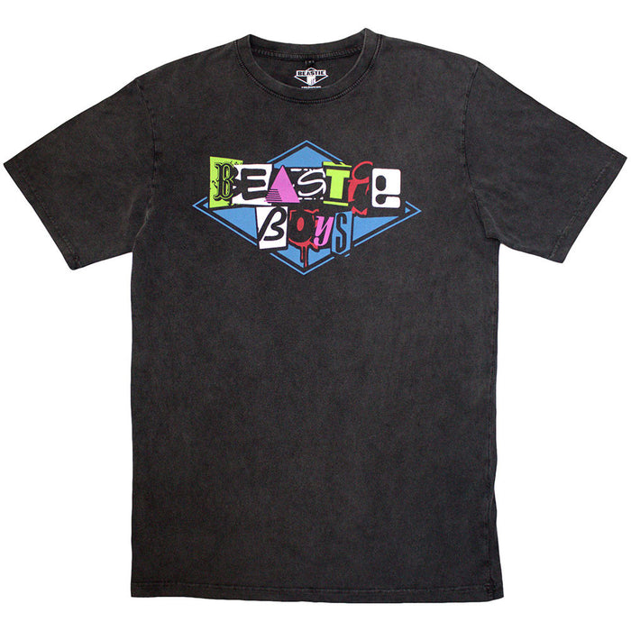 The Beastie Boys Unisex Stone Wash T-Shirt: Multicolour Logo