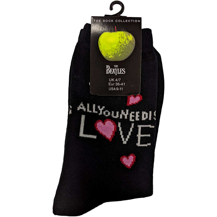 The Beatles Ladies Socks - All You Need is Love (UK SIZE 4 - 7) Rock Off