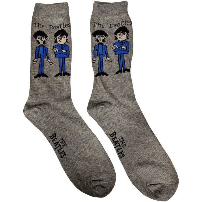 The Beatles Ladies Socks - Cartoon Standing  (UK SIZE 4 - 7) Rock Off