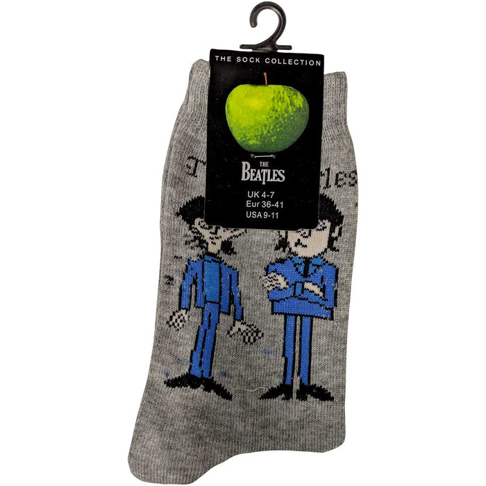 The Beatles Ladies Socks - Cartoon Standing  (UK SIZE 4 - 7) Rock Off