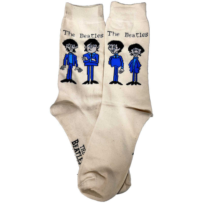 The Beatles Ladies Socks - Cartoon Standing  (UK SIZE 4 - 7) Rock Off