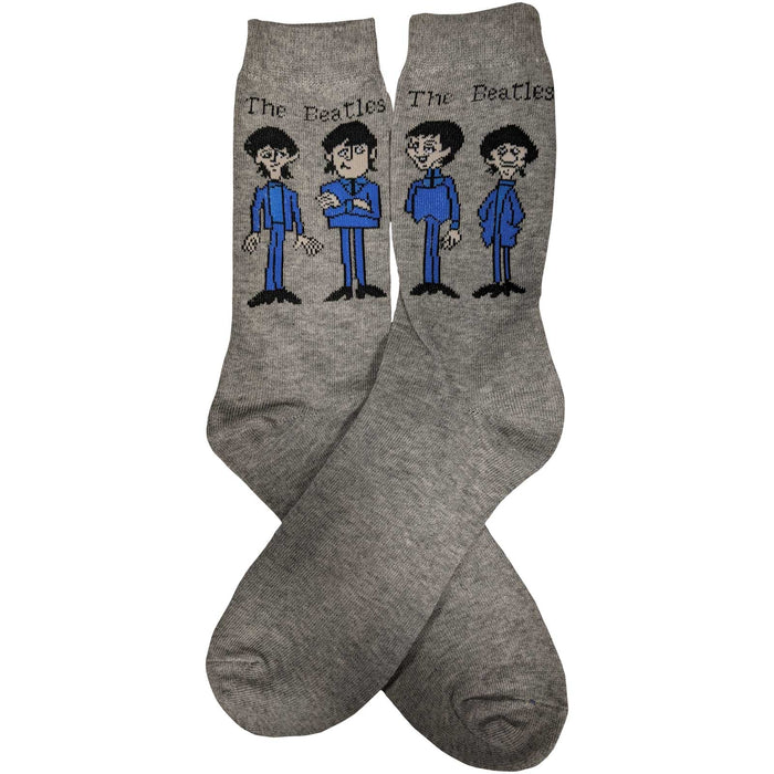 The Beatles Ladies Socks - Cartoon Standing  (UK SIZE 4 - 7) Rock Off