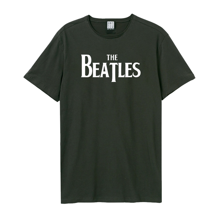 The Beatles T-shirt - Logo, Charcoal Amplified