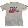 The Beatles T-Shirt-Guitar & Flag - Snow Wash Rock Off