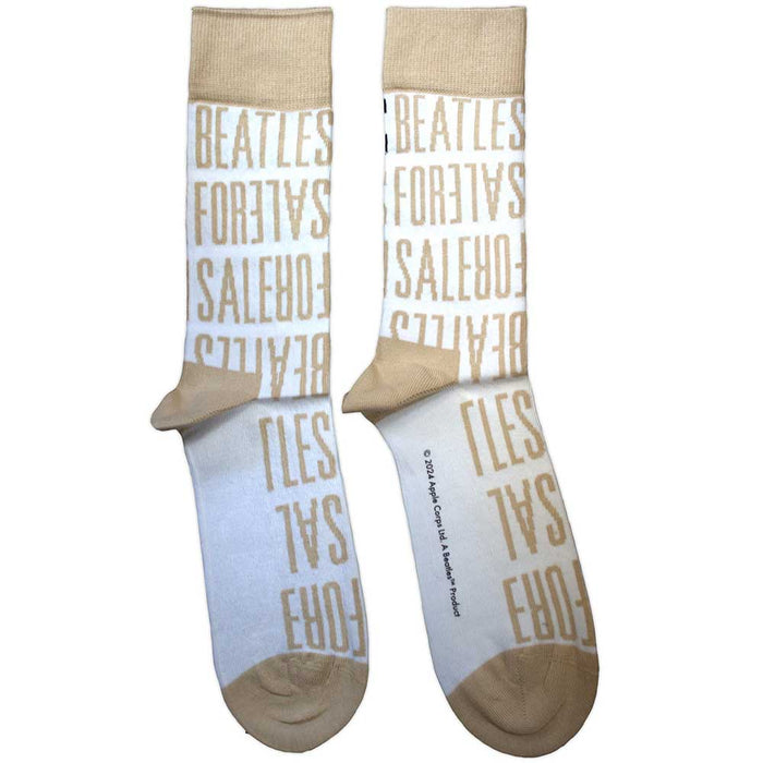 The Beatles Unisex Ankle Socks - For Sale Text Outlines Repeat (SIZE 7 - 11) Rock Off