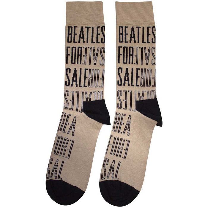The Beatles Unisex Ankle Socks - For Sale Text Outlines Repeat (SIZE 7 - 11) Rock Off