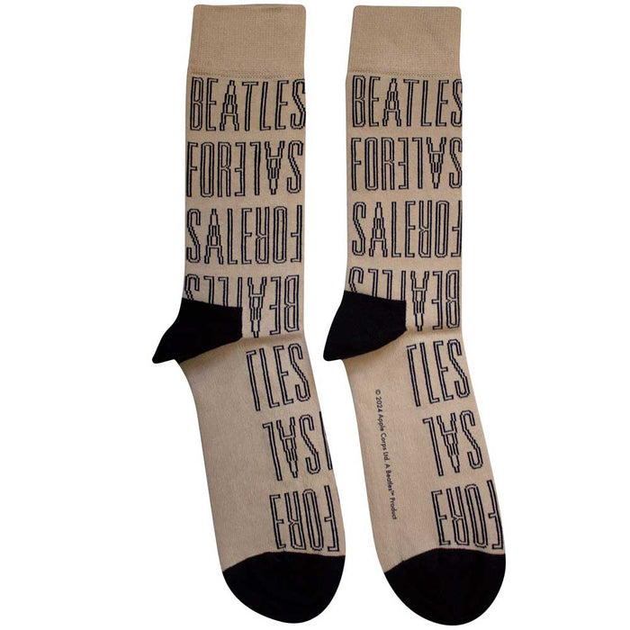 The Beatles Unisex Ankle Socks - For Sale Text Outlines Repeat (SIZE 7 - 11) Rock Off