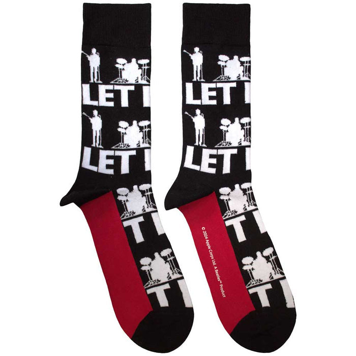 The Beatles Unisex Ankle Socks -  Let It Be Silhouettes Repeat (SIZE 7 - 11) Rock Off