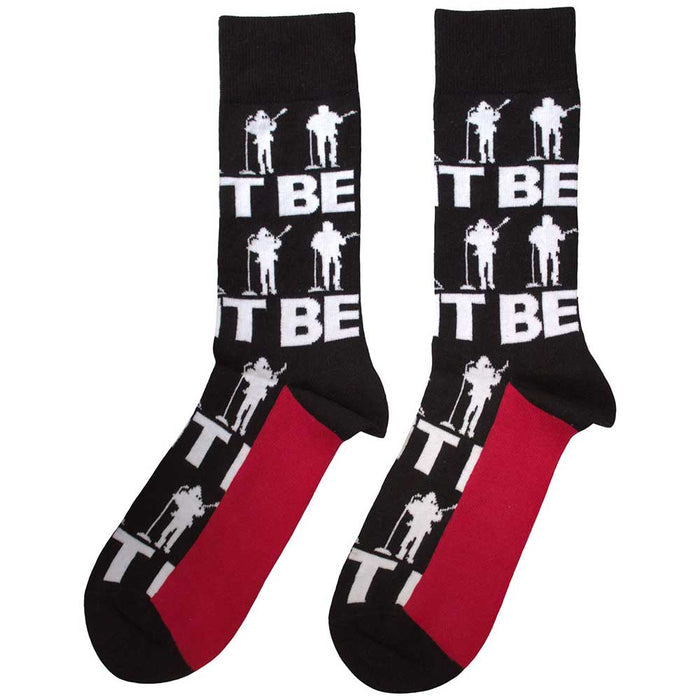 The Beatles Unisex Ankle Socks -  Let It Be Silhouettes Repeat (SIZE 7 - 11) Rock Off