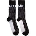 The Beatles Unisex Ankle Socks -  Let It Be Text Outlines Repeat (SIZE 7 - 11) Rock Off