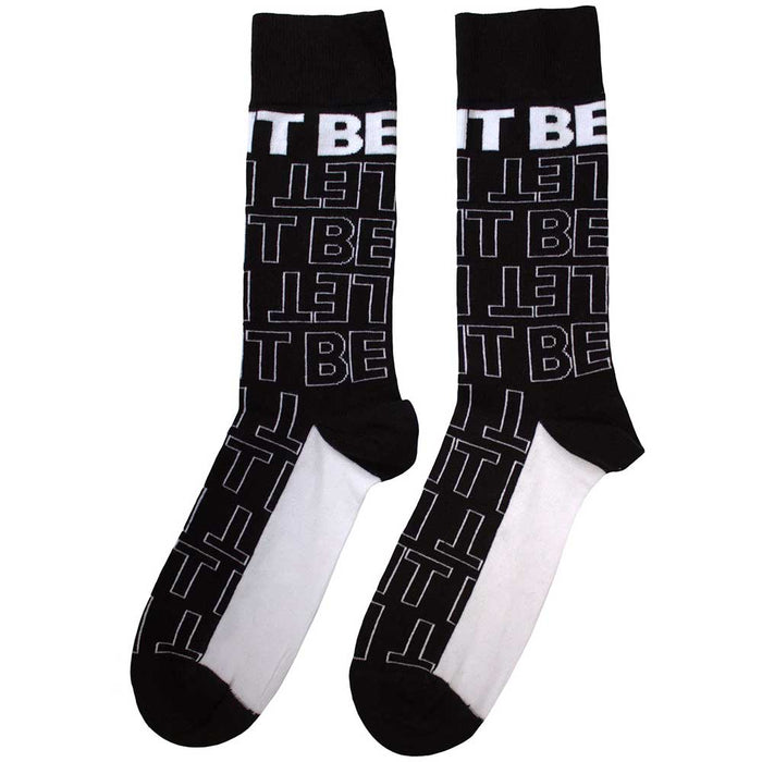 The Beatles Unisex Ankle Socks -  Let It Be Text Outlines Repeat (SIZE 7 - 11) Rock Off