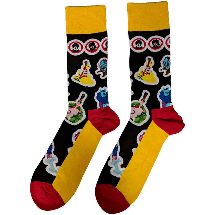 The Beatles Unisex Ankle Socks - Portholes & Characters Rock Off