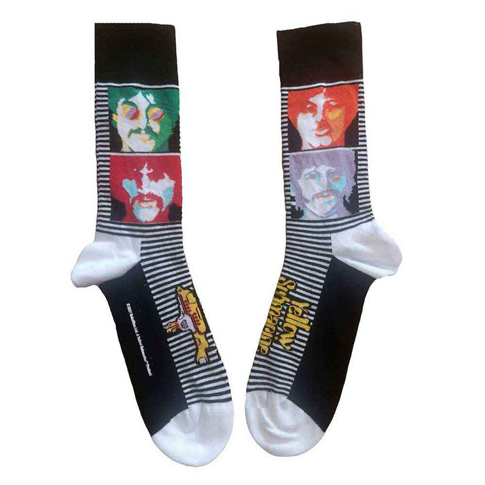 The Beatles Unisex Ankle Socks - Yellow Submarine Sea of Science Faces Mono Rock Off