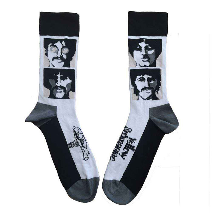 The Beatles Unisex Ankle Socks - Yellow Submarine Sea of Science Faces Mono Rock Off