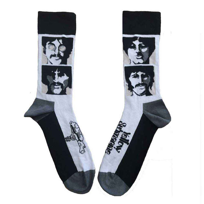 The Beatles Unisex Ankle Socks - Yellow Submarine Sea of Science Faces Mono Rock Off