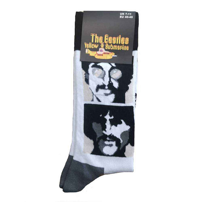 The Beatles Unisex Ankle Socks - Yellow Submarine Sea of Science Faces Mono Rock Off