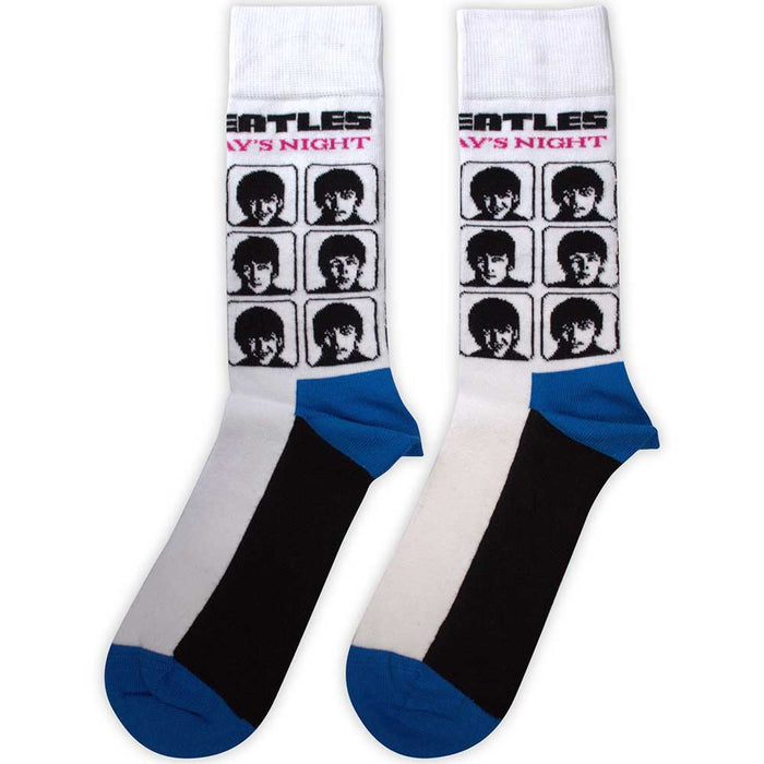 The Beatles Unisex Ankle Socks -Hard Day's Night Album (SIZE 7 - 11) Rock Off