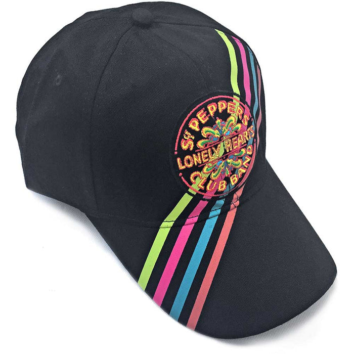 The Beatles Unisex Baseball Cap - SGT PEPPER STRIPES Rock Off