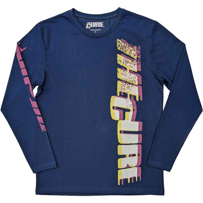 The Cure Unisex Long sleeve T-Shirt - Glitched Logo Rock Off