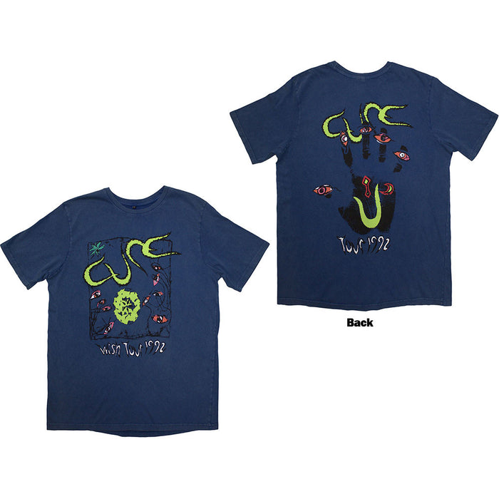 The Cure Unisex Stone Wash T-Shirt: Wish Tour '92