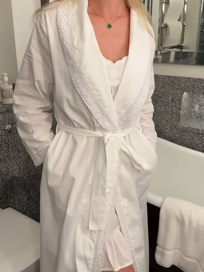 The Madeline Nightie + Lace Robe Set