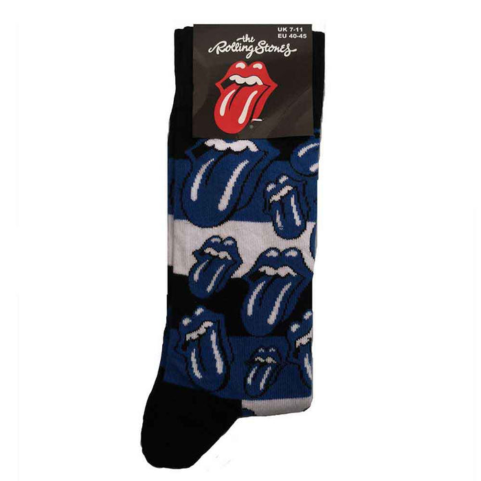 The Rolling Stones Unisex Ankle Socks: Blue Tongues Rock Off