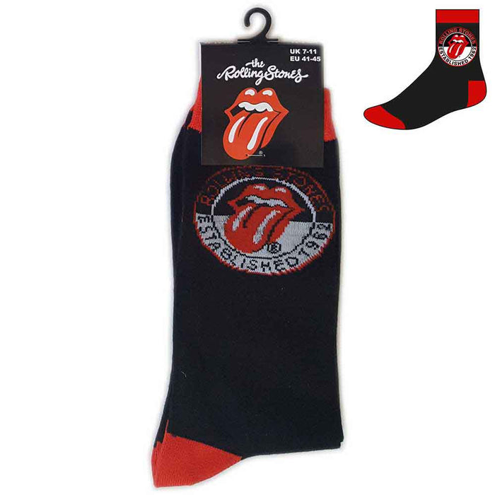 The Rolling Stones Unisex Ankle Socks: Established Rock Off