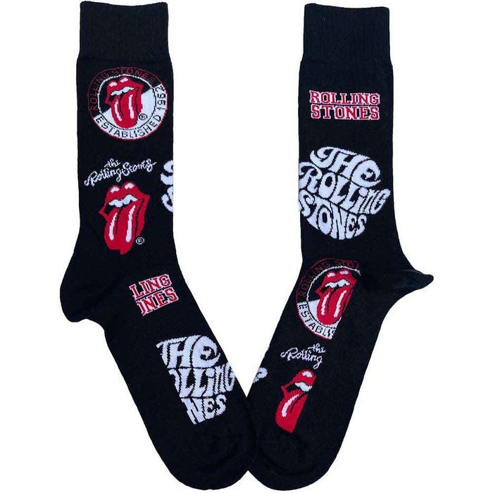 The Rolling Stones Unisex Ankle Socks: Logos Rock Off
