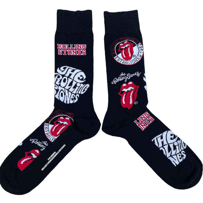 The Rolling Stones Unisex Ankle Socks: Logos Rock Off