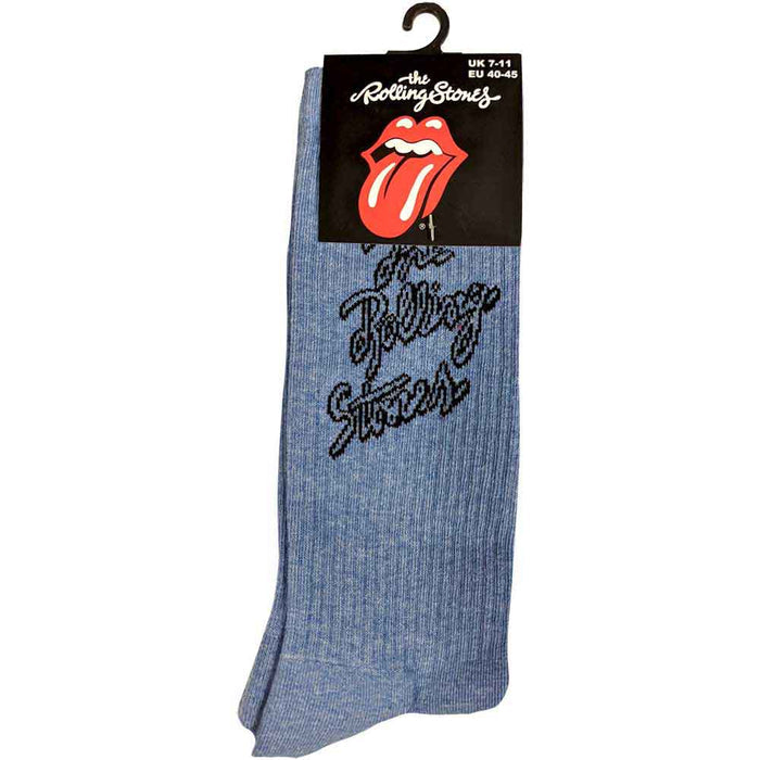 The Rolling Stones Unisex Ankle Socks: Script Logo Rock Off