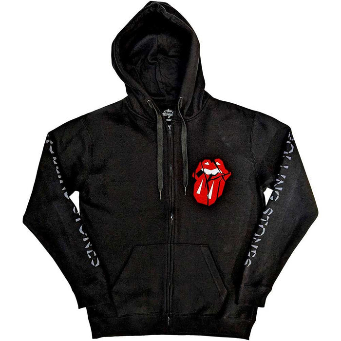 The Rolling Stones Zipped Hoodie - Hackney Diamonds Shattered Tongue Rock Off