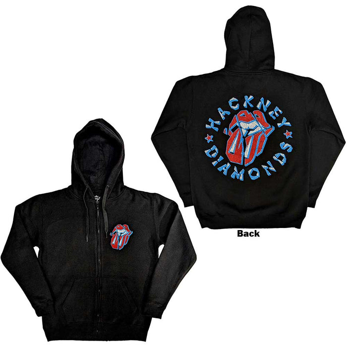 The Rolling Stones Zipped Hoodie - Hackney Diamonds Stars Rock Off