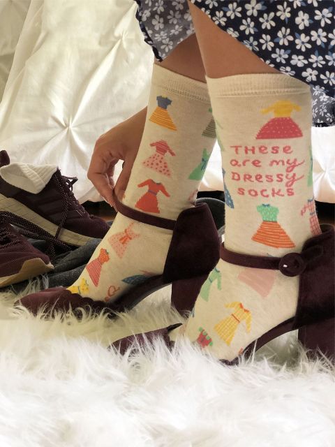 These Are My Dressy Socks W-Crew Socks BLUEQ