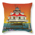 Thomas Point Shoal Lighthouse - Throw Pillow