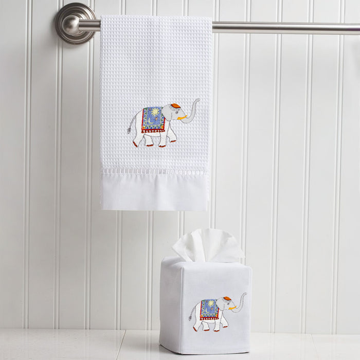 Tissue Box Cover, Charming Elephant (Blue)