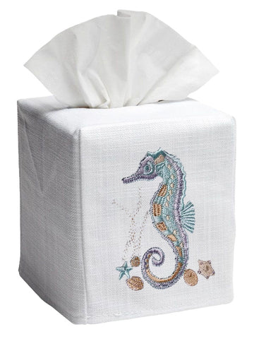 Seahorse & Shells (Duck Egg Blue)