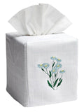 Tissue Box Cover, Garden Daisies (Duck Egg Blue)