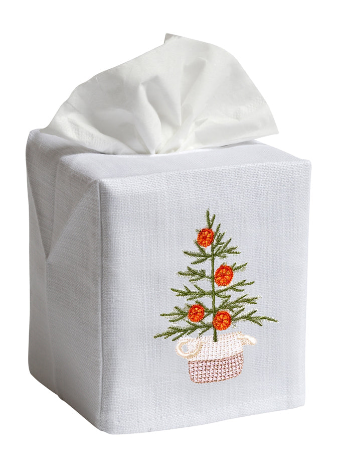 Tissue Box Cover, Holiday Yellow Lab