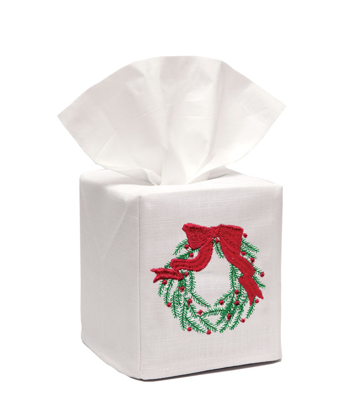 Tissue Box Cover, Holiday Yellow Lab
