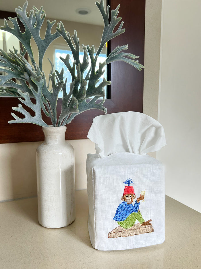 Tissue Box Cover, Martini Monkey